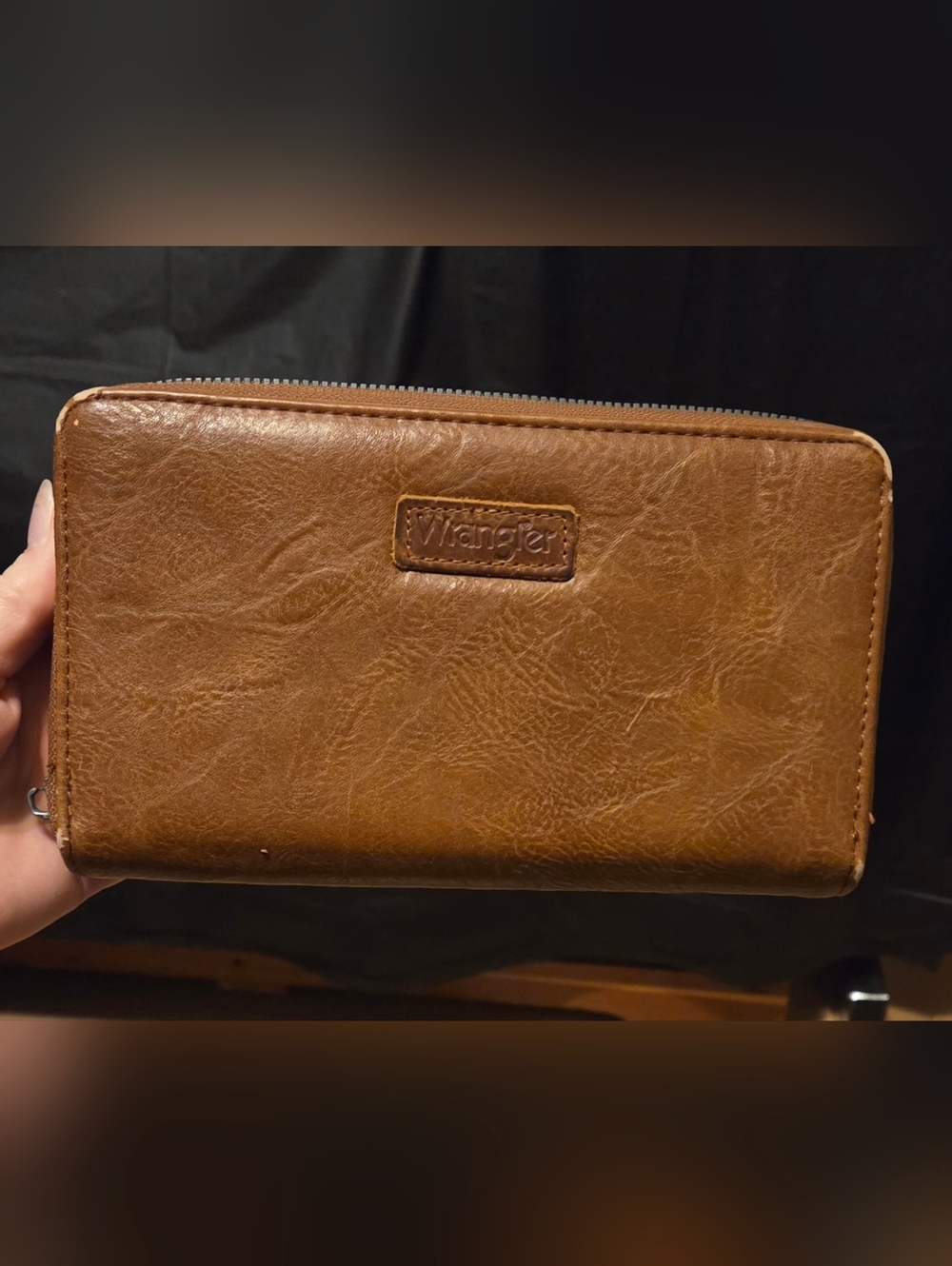 Brown Leather Wrangler Clutch Wallet 8.5x5x1.25"
